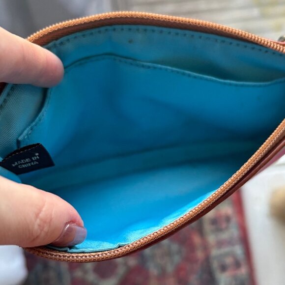 COACH Leatherware Pastel Multi-Color Canvas Zip Wristlet/Pouch - Picture 7 of 7